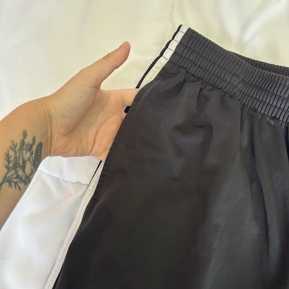 VTG 90s Adidas Joggers Sweatpants Mens Size Large Drawstring Black Pockets Ankle - Picture 2 of 8